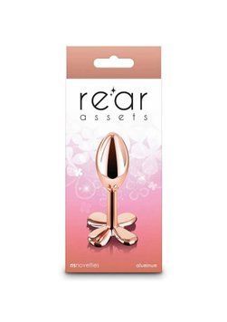Metalowy korek analny NS Novelties Rear Assets Clover, złoty