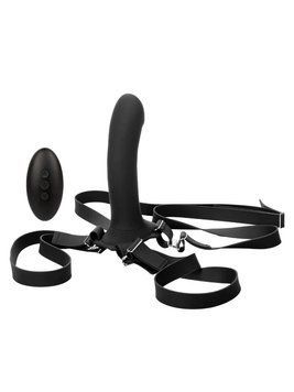 Страпон з вібрацією на ременях California Exotic з пультом управління, 16.5 см x 3.75 см CL14691 SafeYourLove