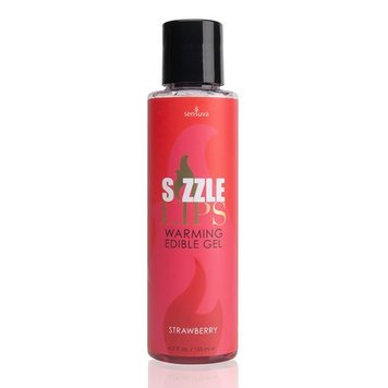 Зігрівальний масажний гель Sensuva Sizzle Lips Strawberry (125 мл), без цукру, їстівний SO3210 SafeYourLove