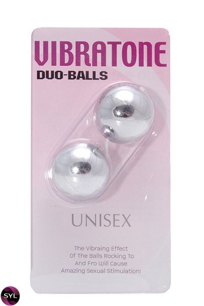 Вагінальні кульки DUO BALLS, SILVER, Сріблястий DT50483 SafeYourLove