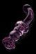 Изогнутый стеклянный розовый фаллоимитатор для точки G Dream Toys Glaze Glass с бутоном DT22121 фото 4