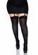 Leg Avenue Nylon Thigh Highs, Black, Plus size