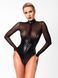 Body Noir Handmade F321 Edge wetlook and mesh body with rings - S