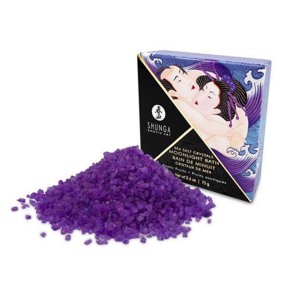 Sól do kąpieli Shunga Moonlight Bath – Owoce Egzotyczne (75 g), sól z Morza Martwego, olejki aromatyczne