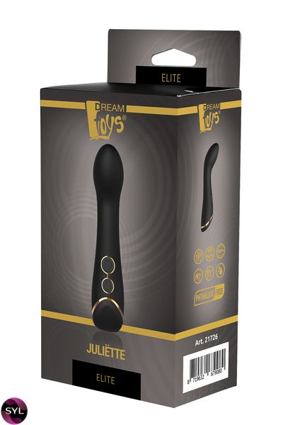 Вібромасажер для точки G Dream Toys ELITE JULIETTE LUXXE, Черный, Розмір посилки : 9,00 х 18,50 х 5,50 DT21726 SafeYourLove