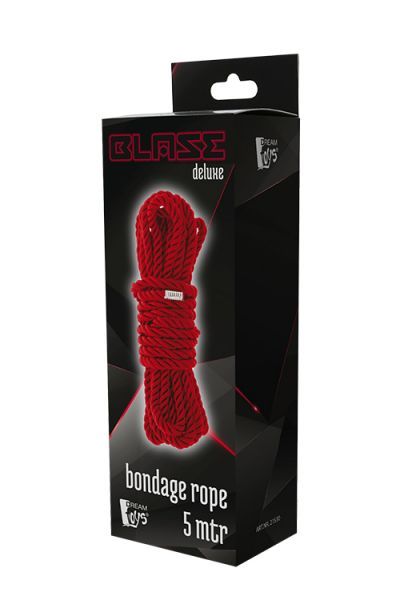 Веревка для бондажа BLAZE DELUXE BONDAGE ROPE 5M RED DT21528 фото