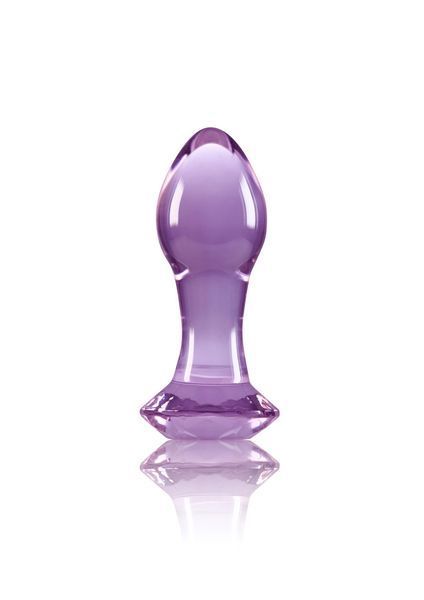 Glass anal plug NS Novelties Crystal, purple