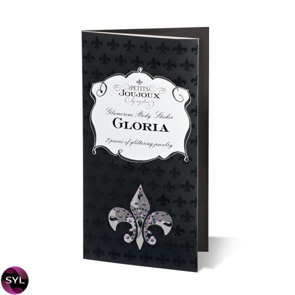 Пэстис из кристаллов Petits Joujoux Gloria set of 2 -/Purple, украшение на грудь SO3136 фото