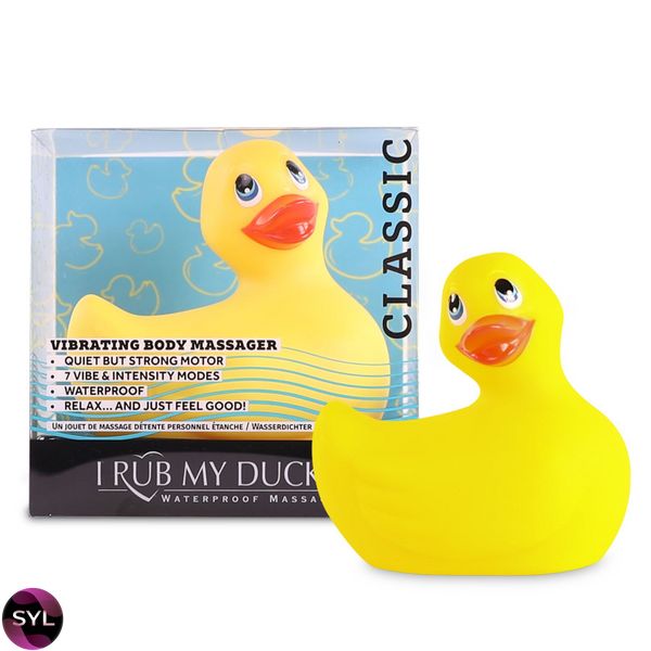Вибромассажер уточка I Rub My Duckie - Classic Yellow v2.0, скромняжка SO1594 фото