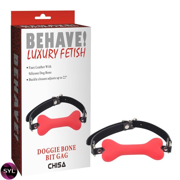 Кляп кісточка Chisa Behave Doggle Bone Bit Gag Red CH32365 SafeYourLove