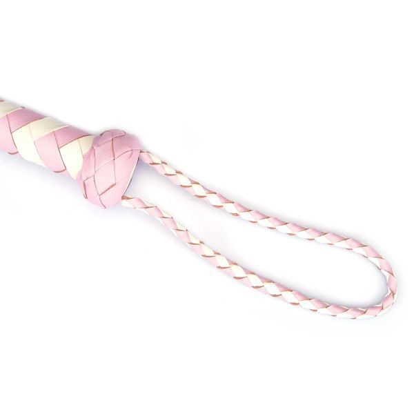 Flogger Liebe Seele White & Pink Leather Whip