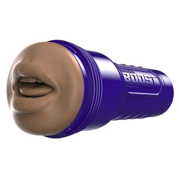 Fleshlight Boost Blow Medium Dark Flesh Oral Masturbator, Turbo Tech Floating Rings