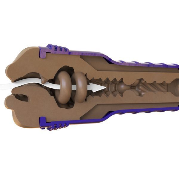 Fleshlight Boost Blow Medium Dark Flesh Oral Masturbator, Turbo Tech Floating Rings