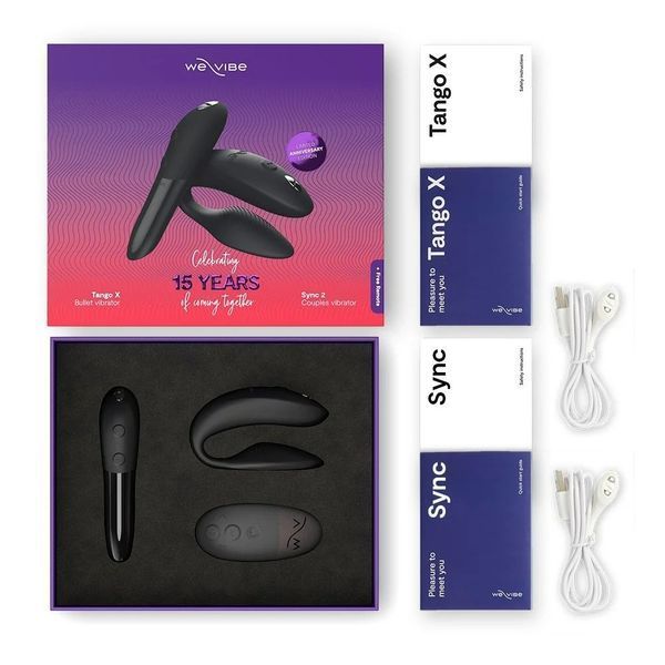 Набір секс-іграшок вібратор для пар Sync 2 та віброкуля Tango X We-Vibe Limited Anniversary Edition 23755/SN901SG9 SafeYourLove