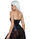 Star Night Sexy Leather Zipper Corset with Lace-Up, XS (without box), Black