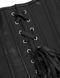 Star Night Sexy Leather Zipper Corset with Lace-Up, XS (without box), Black