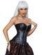 Star Night Sexy Leather Zipper Corset with Lace-Up, XS (without box), Black