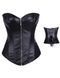 Star Night Sexy Leather Zipper Corset with Lace-Up, XS (without box), Black