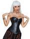 Star Night Sexy Leather Zipper Corset with Lace-Up, XS (without box), Black
