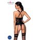 Сетчатый комплект с узором Passion Hima Corset black SO5349 фото 2