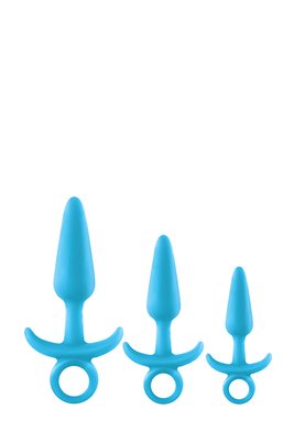 Набор светящихся анальных пробок NS Novelties FIREFLY PRINCE KIT BLUE T280609 фото