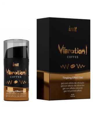 Рідкий вібратор Intt Vibration Coffee (15 мл), густий гель, дуже смачний, діє до 30 хвилин SO3511 SafeYourLove