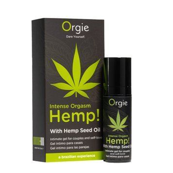 Возбудительный гель для пар Orgie Hemp! Intense Orgasm, 15 мл, тепло-холод, эффект сильной вибрации SX1503 фото