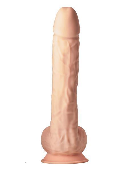 Фаллоимитатор гигантский реалистичный Dreamtoys Real Love на присоске с мошонкой, бежевый DT102103 фото