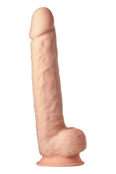 Фаллоимитатор гигантский реалистичный Dreamtoys Real Love на присоске с мошонкой, бежевый DT102103 фото