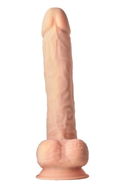 Фаллоимитатор гигантский реалистичный Dreamtoys Real Love на присоске с мошонкой, бежевый DT102103 фото