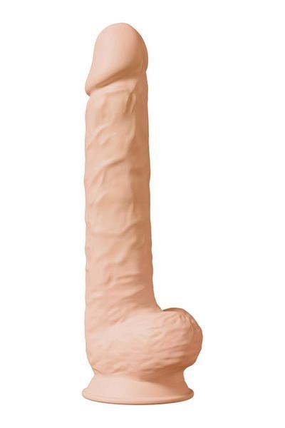 Фаллоимитатор гигантский реалистичный Dreamtoys Real Love на присоске с мошонкой, бежевый DT102103 фото