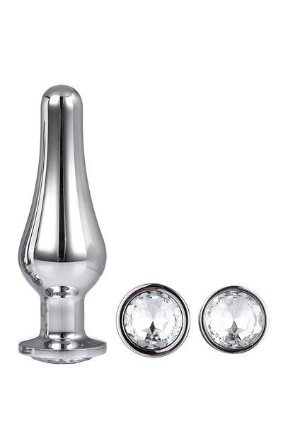 DT21874 набір анальних пробок конічної форми Dream Toys GLEAMING LOVE PLEASURE SET SILVER