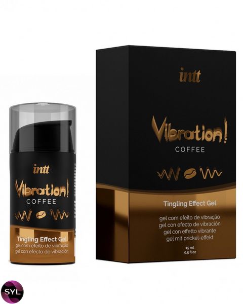 Жидкий вибратор Intt Vibration Coffee (15 мл), густой гель, очень вкусный, действует до 30 минут SO3511 фото