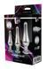 DT21874 набір анальних пробок конічної форми Dream Toys GLEAMING LOVE PLEASURE SET SILVER