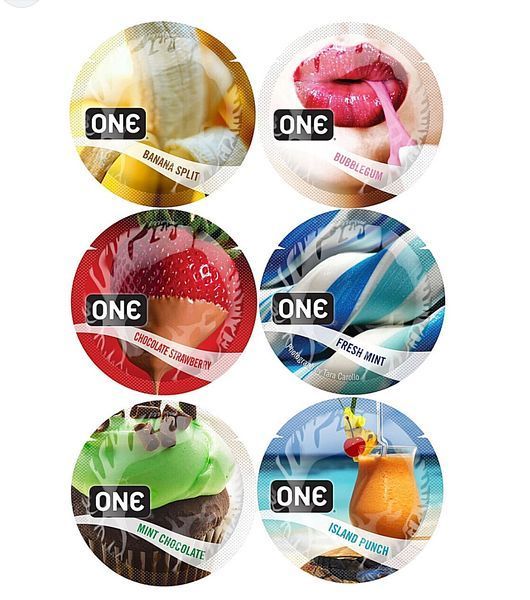 Zestaw prezerwatyw doustnych One Flavor Waves Mint Chocolate o smaku mięty i czekolady (cena za 5 szt.)