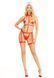 Choker Harness and Garters Leg Avenue 2PC Vegan Leather Nurse Harness Teddy and Headband Red, size M