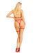 Choker Harness and Garters Leg Avenue 2PC Vegan Leather Nurse Harness Teddy and Headband Red, size M