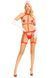 Choker Harness and Garters Leg Avenue 2PC Vegan Leather Nurse Harness Teddy and Headband Red, size M