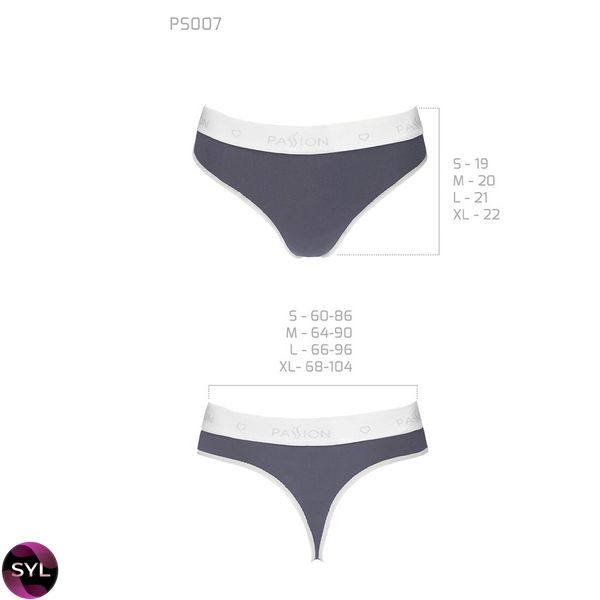 Спортивні трусики-стрінги Passion PS007 PANTIES dark grey, SO4249 SafeYourLove