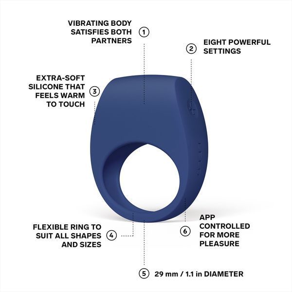 Эрекционное кольцо с вибрацией LELO Tor 3 Base, управление со смартфона SX0701 фото