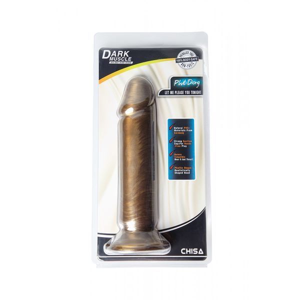 Фаллоимитатор реалистичный гигантский Chisa Dark&nbsp;Muscle на присоске, золотой 90143 / CN-711490143 фото
