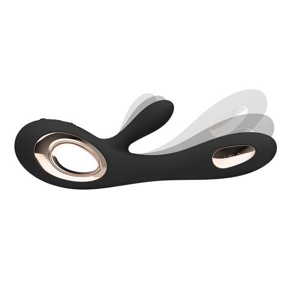 Wibrator LELO Soraya Wave Rabbit, uwodzicielskie ruchy lufy, Black