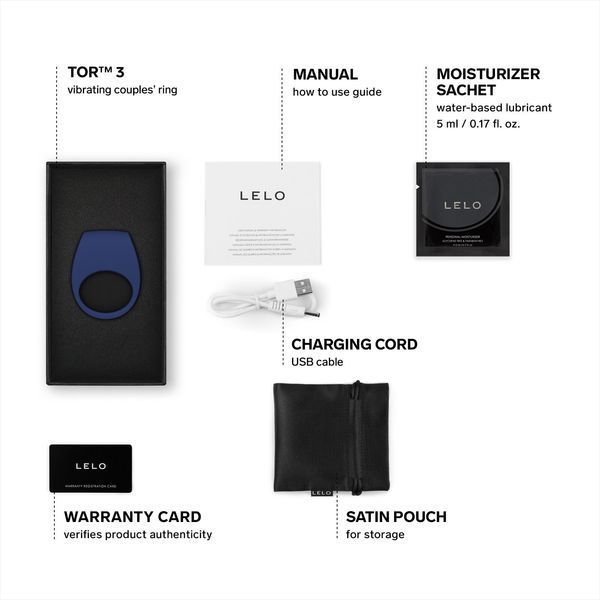 Эрекционное кольцо с вибрацией LELO Tor 3 Base, управление со смартфона SX0701 фото