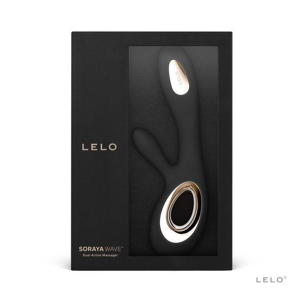 Wibrator LELO Soraya Wave Rabbit, uwodzicielskie ruchy lufy, Black