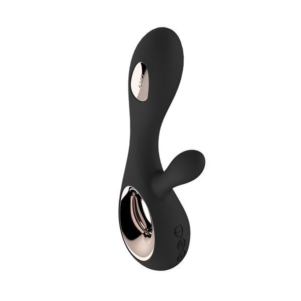 Wibrator LELO Soraya Wave Rabbit, uwodzicielskie ruchy lufy, Black