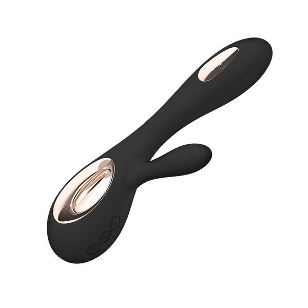 Wibrator LELO Soraya Wave Rabbit, uwodzicielskie ruchy lufy, Black
