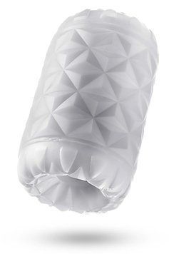 Biały samosmarujący masturbator Blush Rize, 10,1 cm
