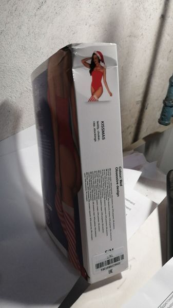 Body Obsessive Kissmas teddy red L/XL (crumpled packaging!!!)