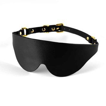 Eye mask Blindfold UPKO made of Italian leather, Black