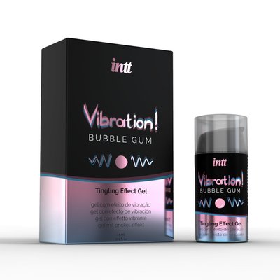 Рідкий вібратор Intt Vibration Bubble Gum (15 мл), густий гель, дуже смачний, діє до 30 хвилин SO3348 SafeYourLove